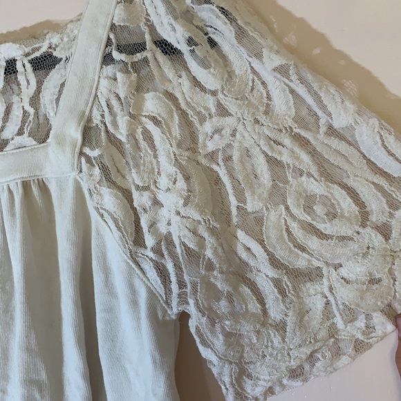 We the free Free People lacey soft babydoll crop top size XS - Picture 4 of 7